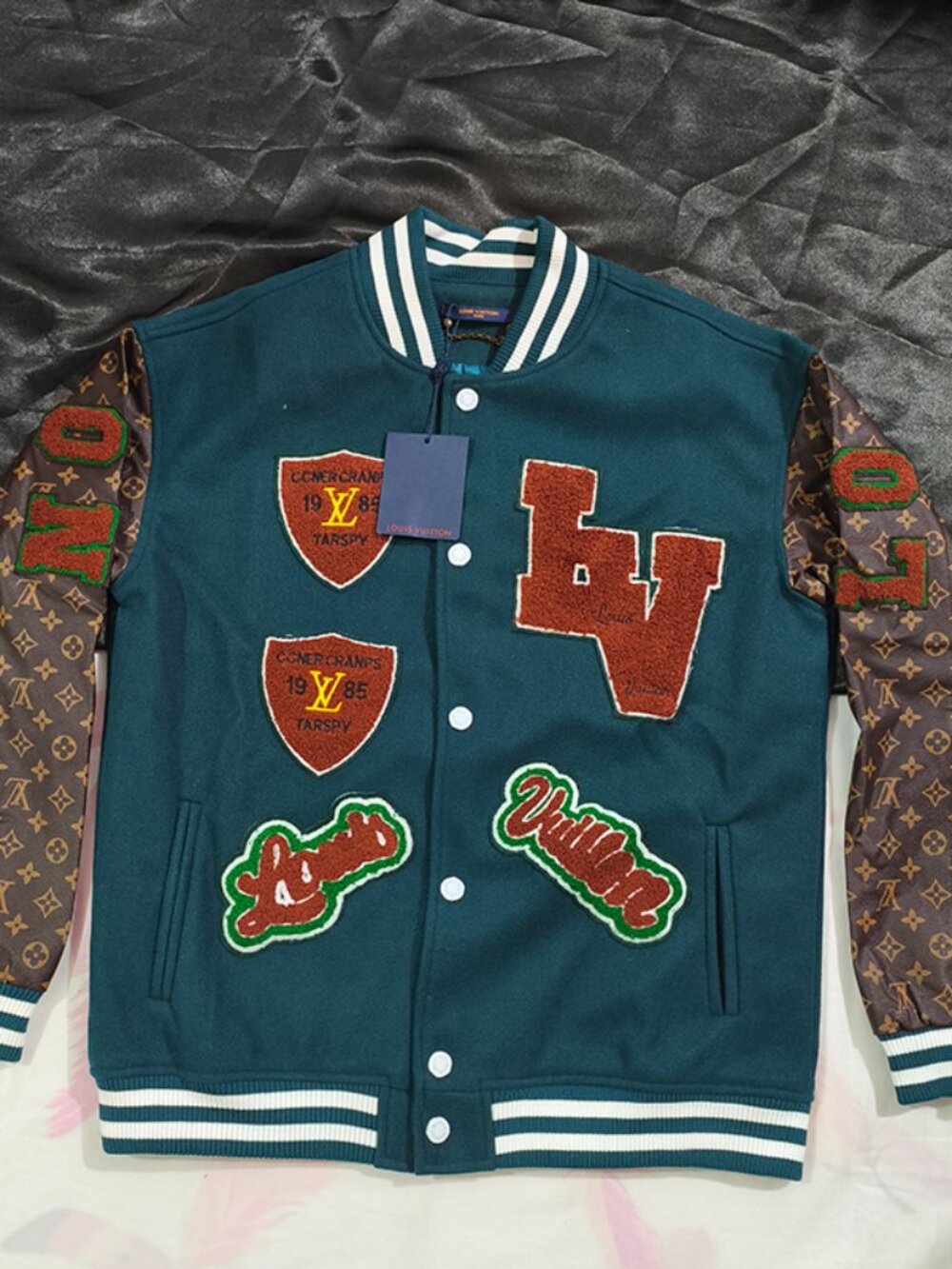 Louis Vuitton Color-Blocked Retro Baseball Jacket
